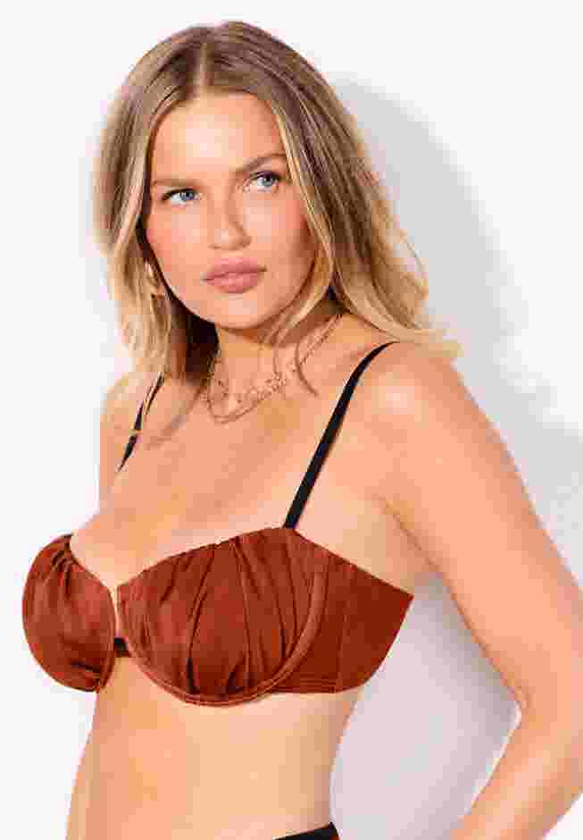 Shirred Underwire Bikini Top image number 2