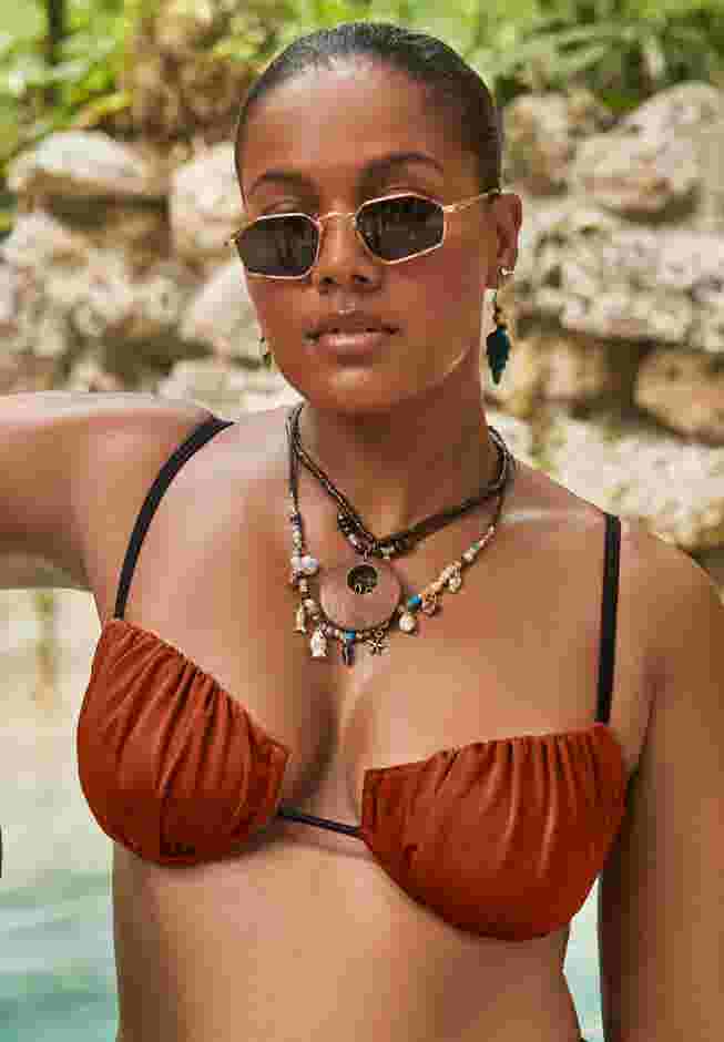 Shirred Underwire Bikini Top image number 0