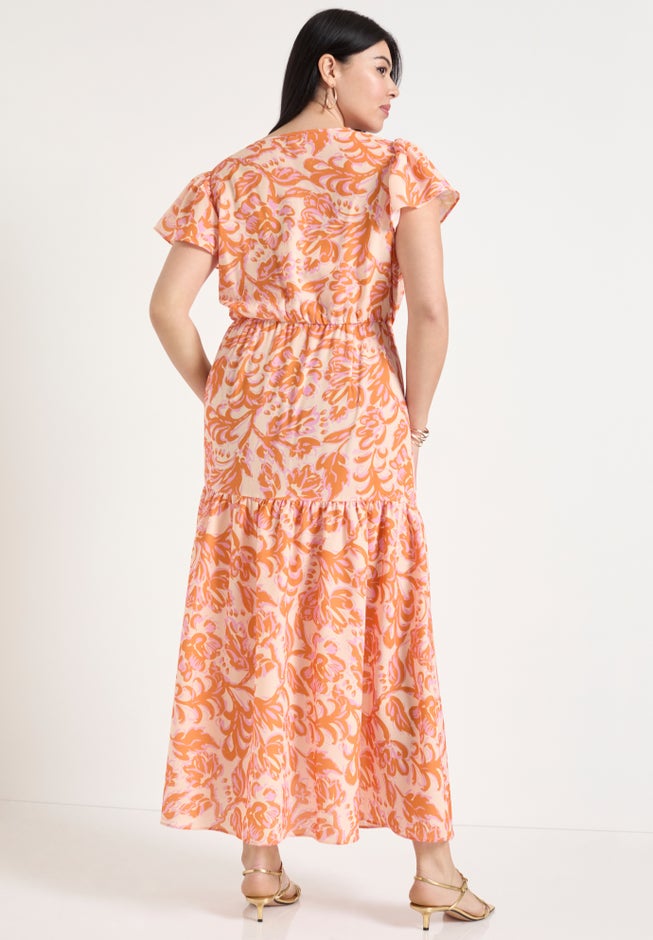 Faux-Wrap Maxi Dress image number 1