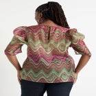 Mutton-Sleeve Organza Blouse image number null