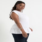 Smocked Peplum Top image number null