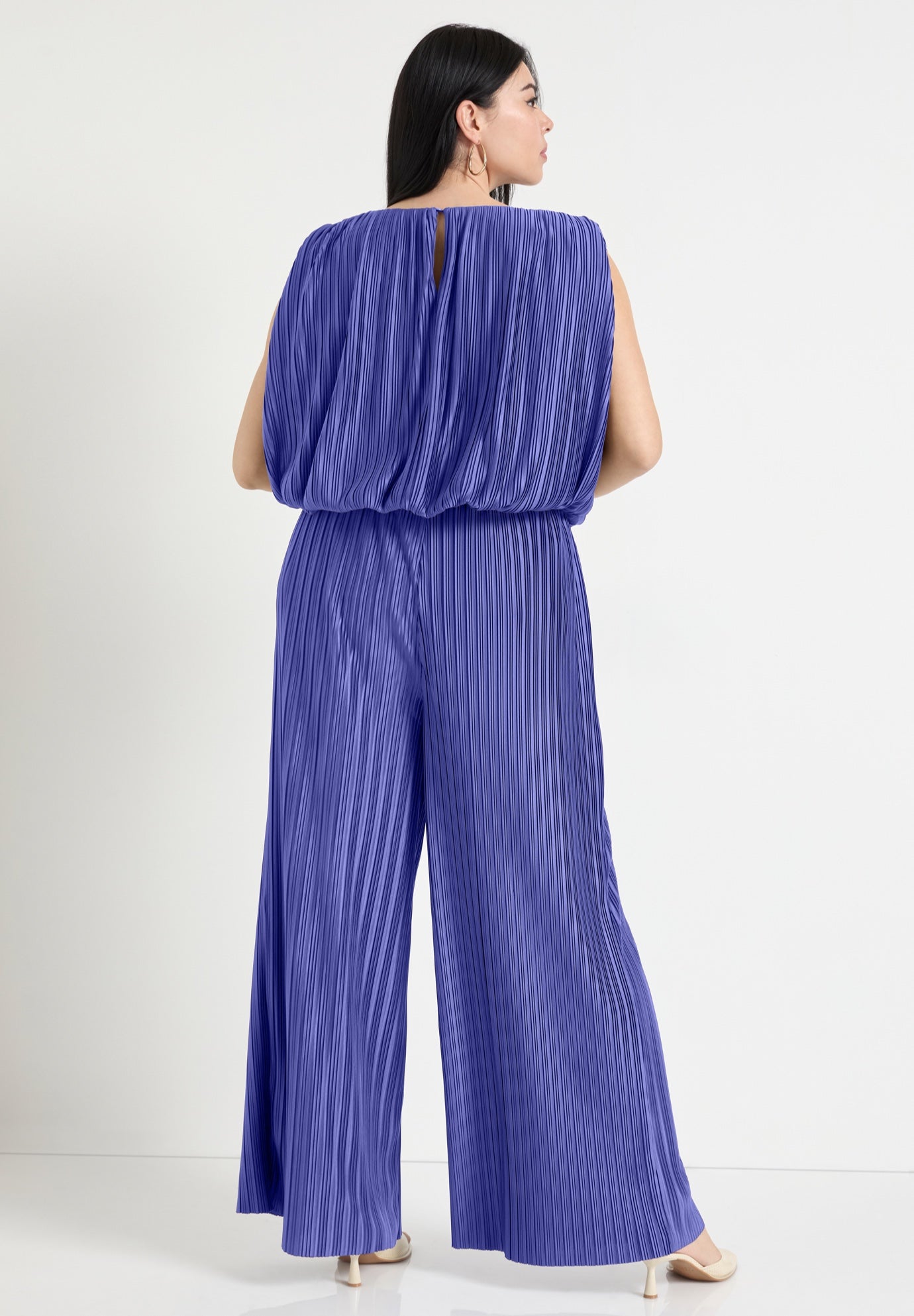 Plisse Dolman-Sleeve Cropped Top image number 1