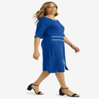 Stretch Cotton Side Tie Maxi Dress image number null
