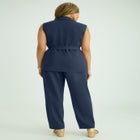 Belted Crepe Vest Set image number 2