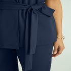 Belted Crepe Vest Set image number 3