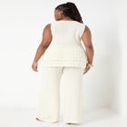 Ruffled-Hem Peplum Tank Top image number null