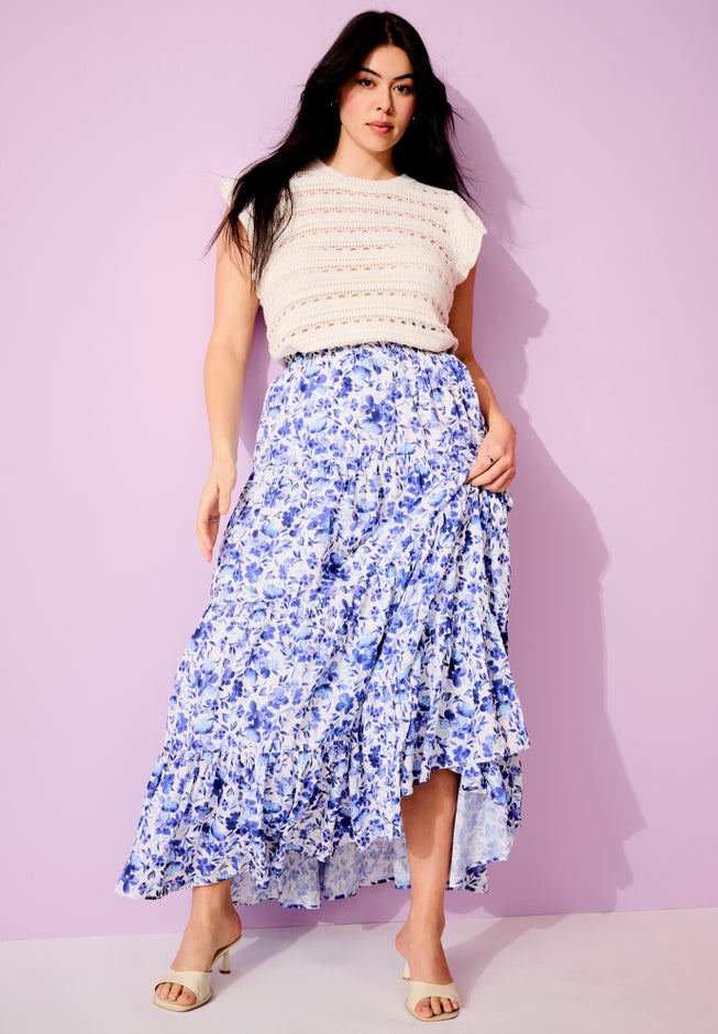 Ruffled-Sleeve Top image number 0