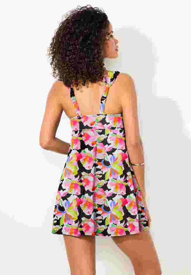 U-Neckline Swimdress image number 1