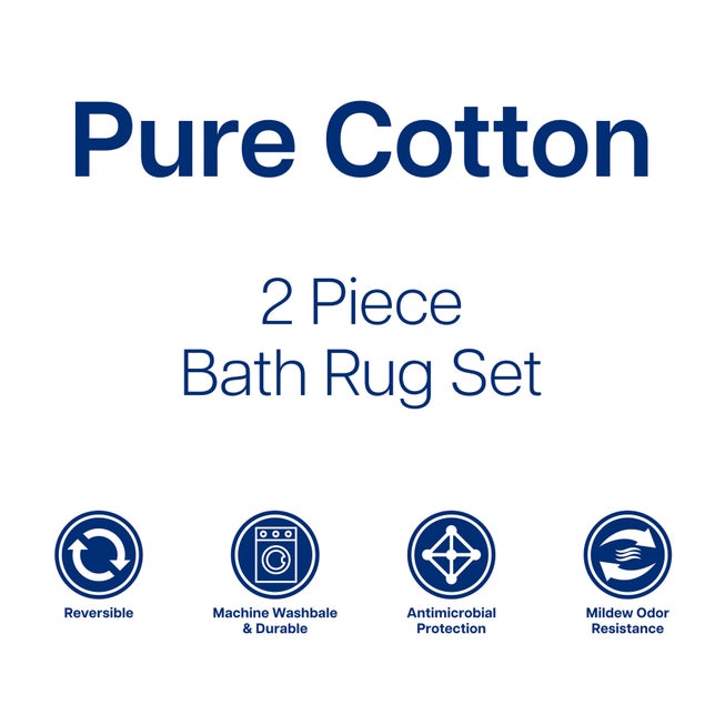 Arm & Hammer Reversible Double Border 2-PC Bath Rug image number null