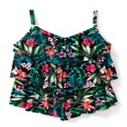 Longer-Length V-Neck Tiered-Ruffle Tummy Control Tankini Top image number null
