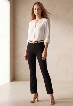 True Fit Stretch Denim Straight Leg Jean