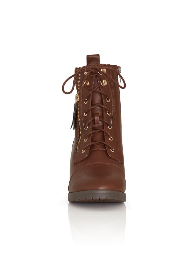 Rita Wide Width Brown Ankle Boot image number 2
