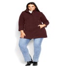 Faux Wool Plain Coat image number 3