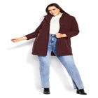 Faux Wool Plain Coat image number 4