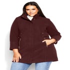 Faux Wool Plain Coat image number 0