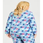 Snowflake Button Fleece Sleep Top image number null