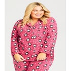 Penguin Button Fleece Sleep Top image number null