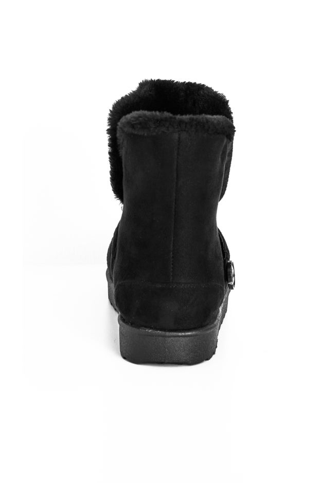 Faux Fur Slip On Buckle Bootie image number 3