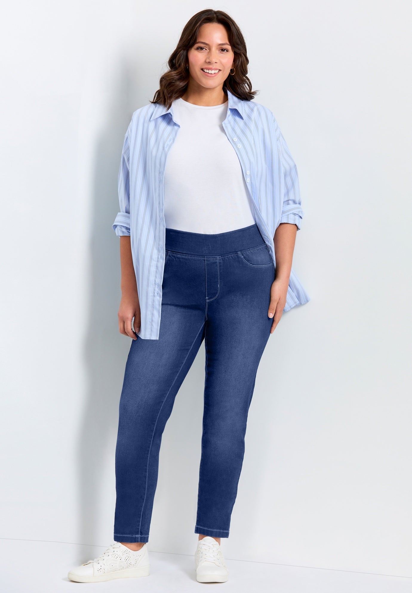 Butter Denim Pull-On High Rise Jean image number 0