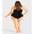 Knit High Waist Swim Brief image number null