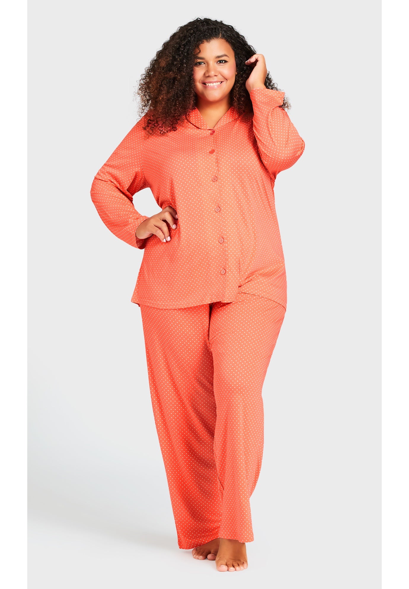 Button Print Sleep Top image number 0