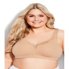 Comfort Cotton Wire Free Lace Bra image number null