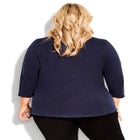 Notch Neck Plain Tee image number 1