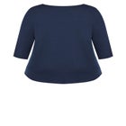 Notch Neck Plain Tee image number 5