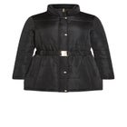 Belted Hood Puffer Coat image number 6