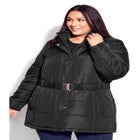 Belted Hood Puffer Coat image number 12
