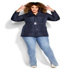 Belted Hood Puffer Coat image number 4