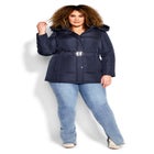 Belted Hood Puffer Coat image number 6