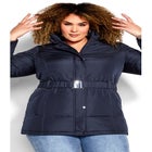 Belted Hood Puffer Coat image number 0