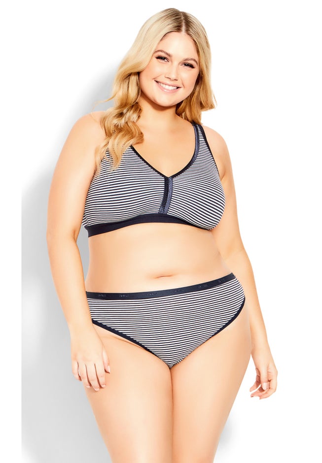 Cotton Stripe Thong image number 0