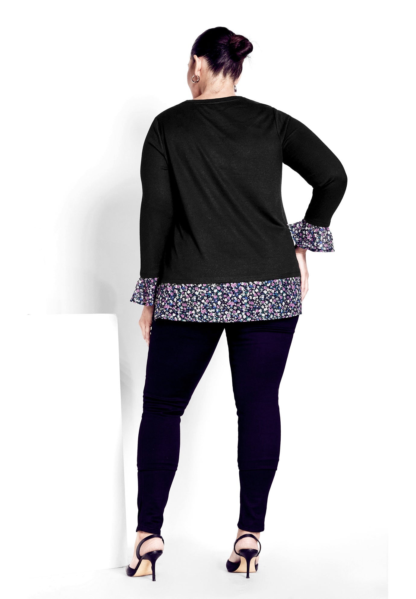 Hacci Chiffon Print Top image number 1