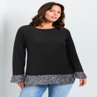 Hacci Chiffon Print Top image number 0