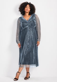 Pleated Plisse Dress
