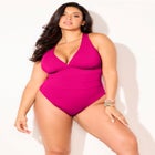 Crossback V-Neck One Piece Swimsuit image number null