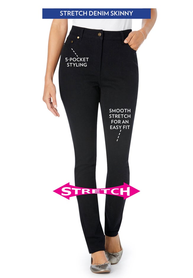 Stretch-Denim Slim-Leg Five-Pocket Jeans image number 2