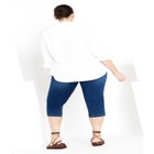 Butter Denim Pull On Crop Jean image number 1
