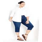 Butter Denim Pull On Crop Jean image number 3