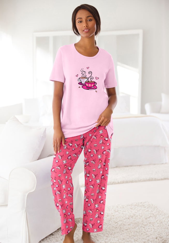 Graphic Tee PJ Set image number 3