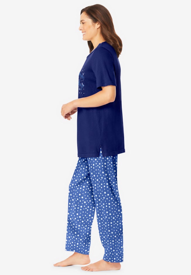 Graphic Tee Pure Cotton PJ Set image number 2