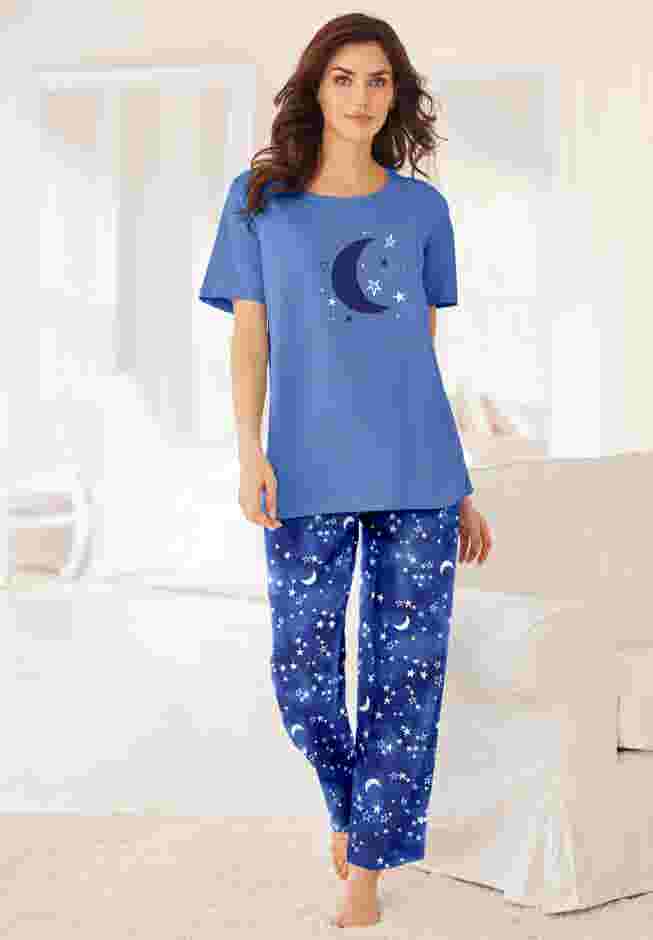 Graphic Tee PJ Set image number 2