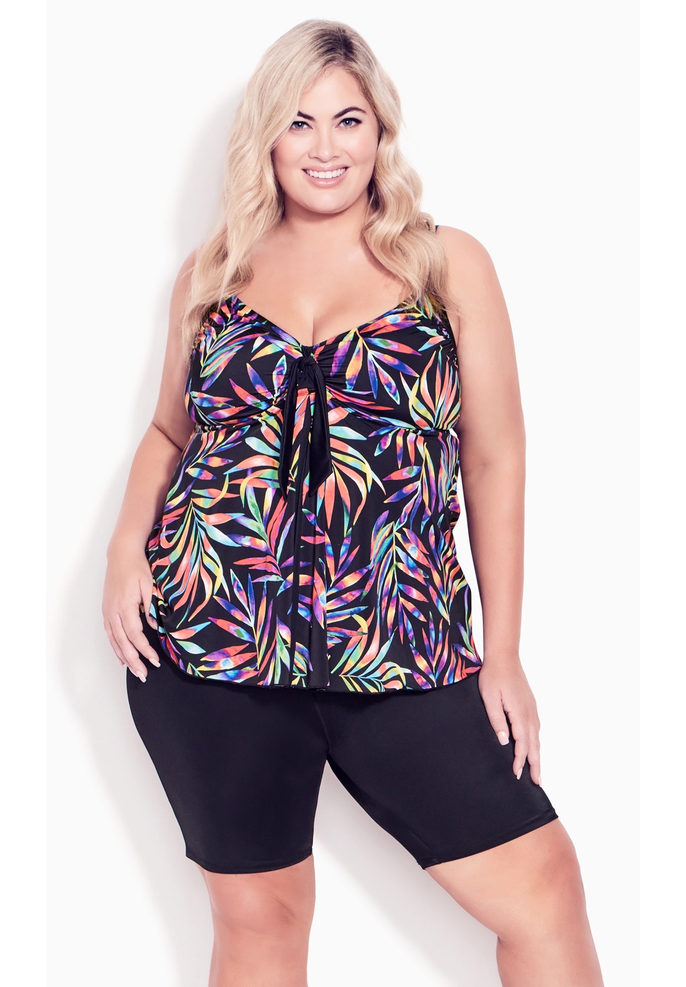 Fly Away Print Tankini Top image number 0