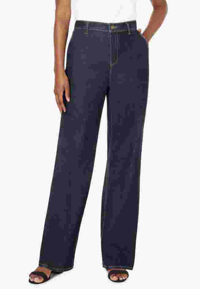 True Fit Stretch Denim Wide Leg Jean image number 0