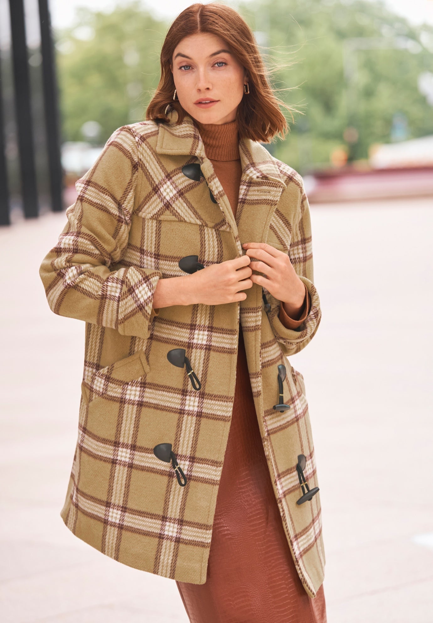 Hooded Toggle Wool Coat image number 2