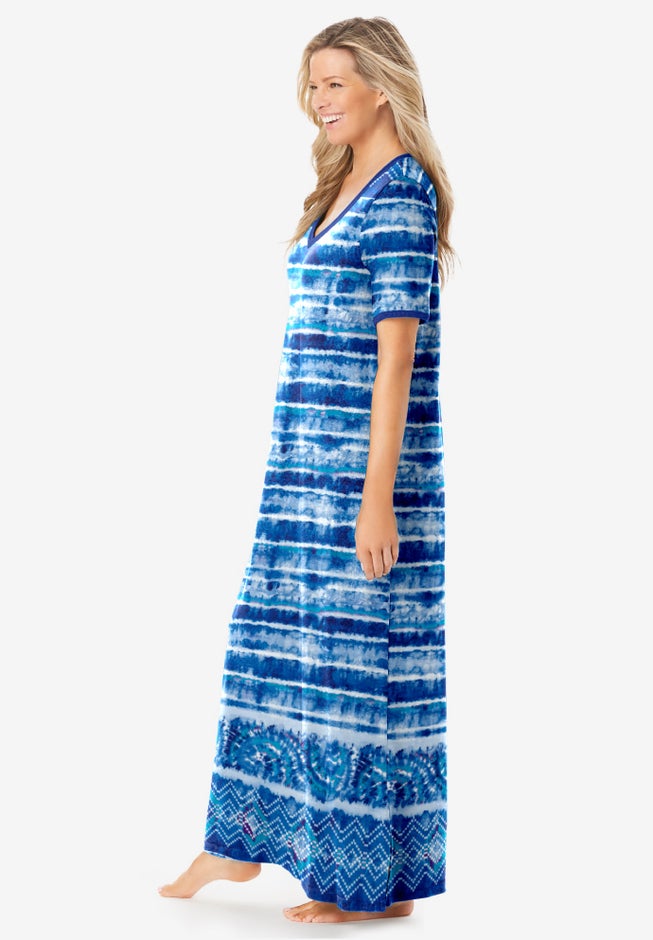 V-NECK SHORT SLEEVE MAXI LOUNGER image number 2