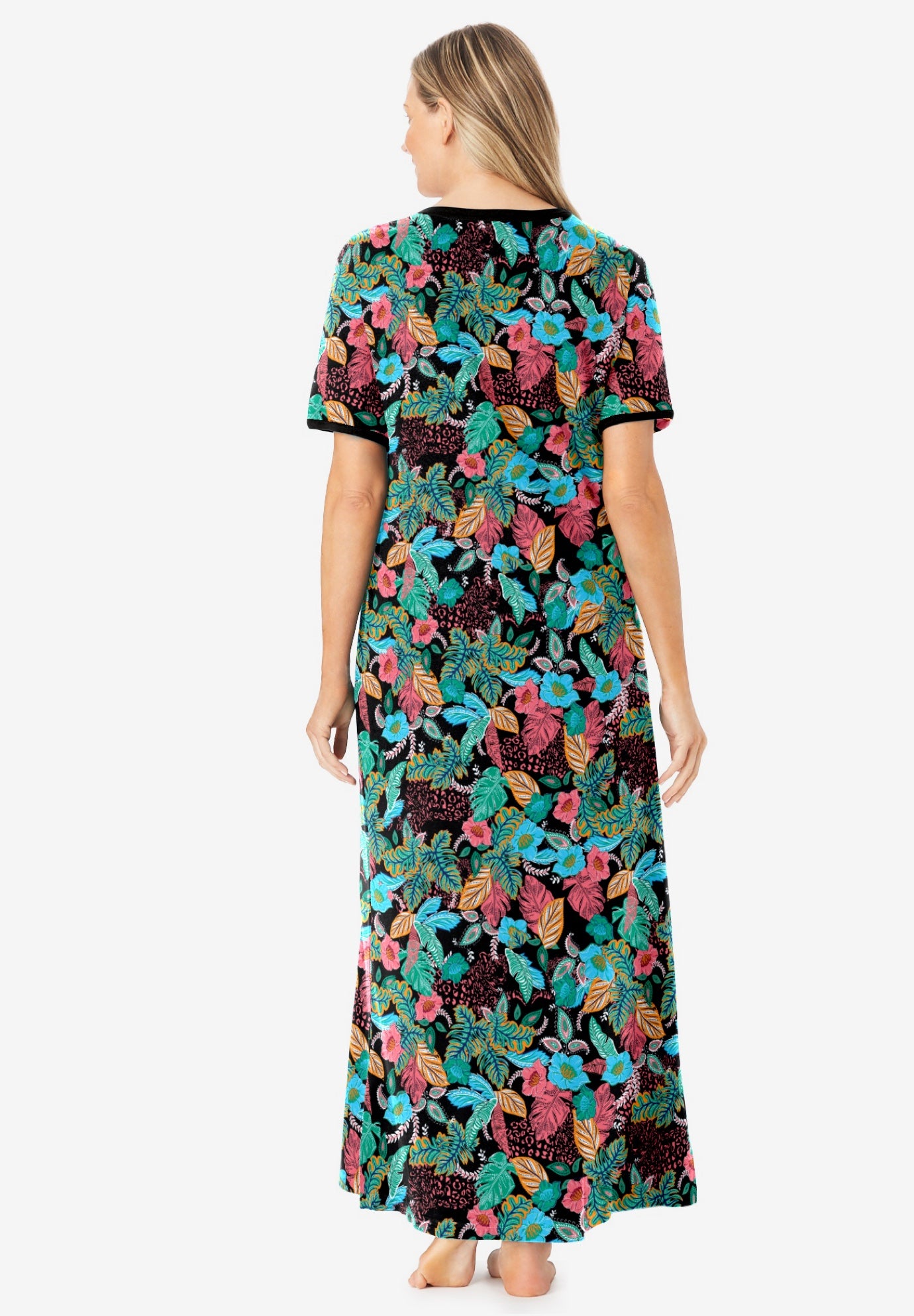 V-NECK SHORT SLEEVE MAXI LOUNGER image number 1