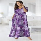 V-Neck Short Sleeve Maxi T-Shirt Lounger image number null